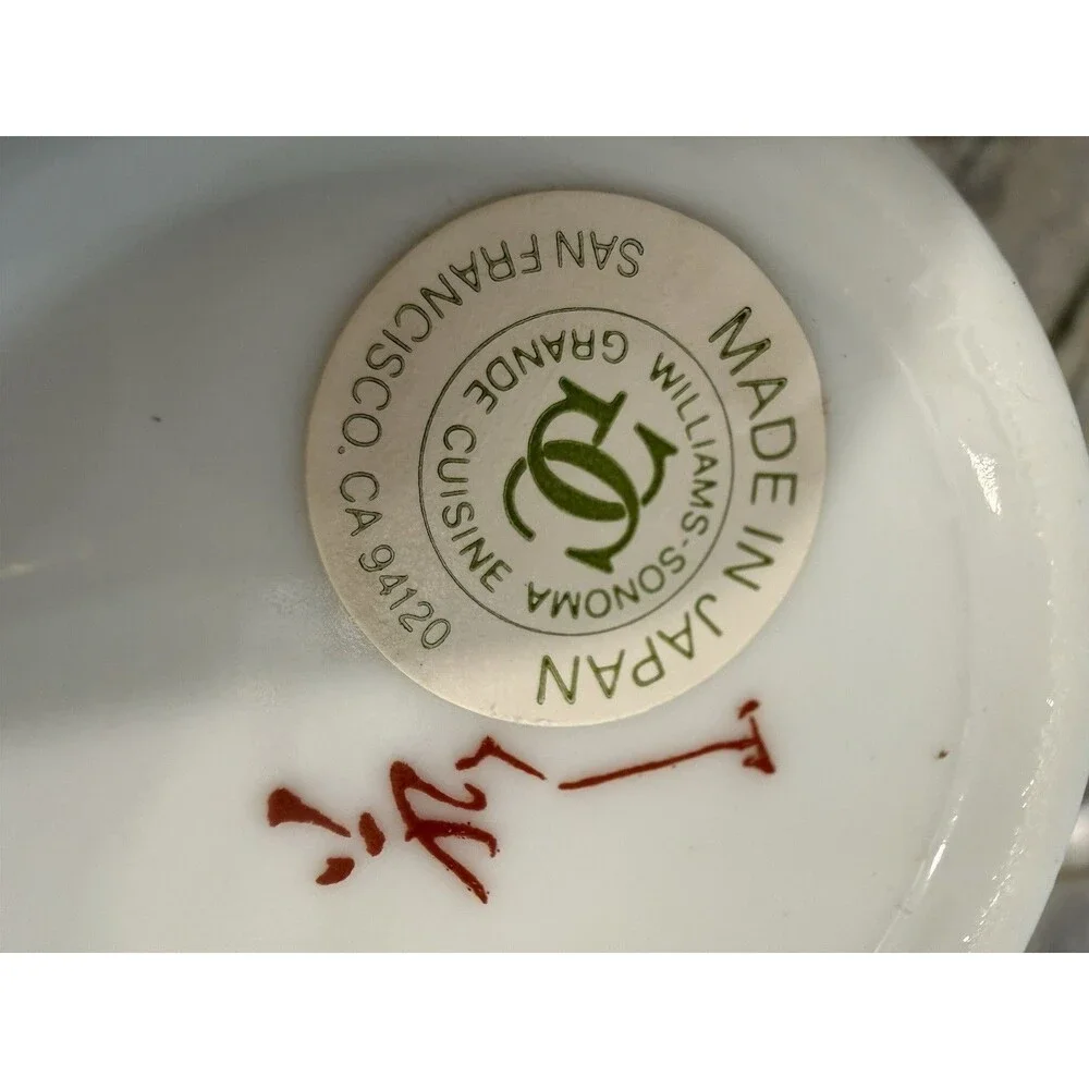 Williams Sonoma Espresso Demitasse Cups & Saucers Set of 3 Made in Japan New